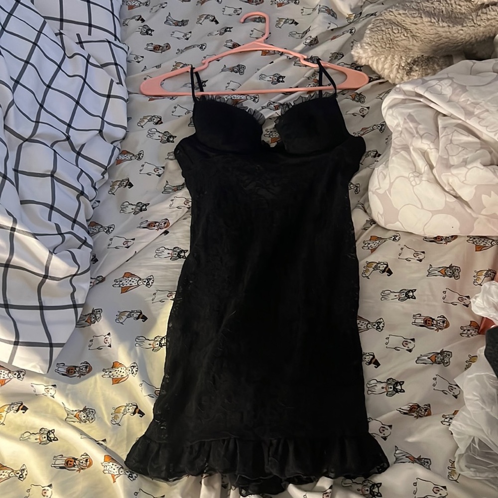 Black lingerie dress